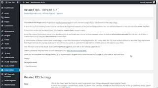 Related RSS Plugin - RSS Plugin That Increases Your Traffic