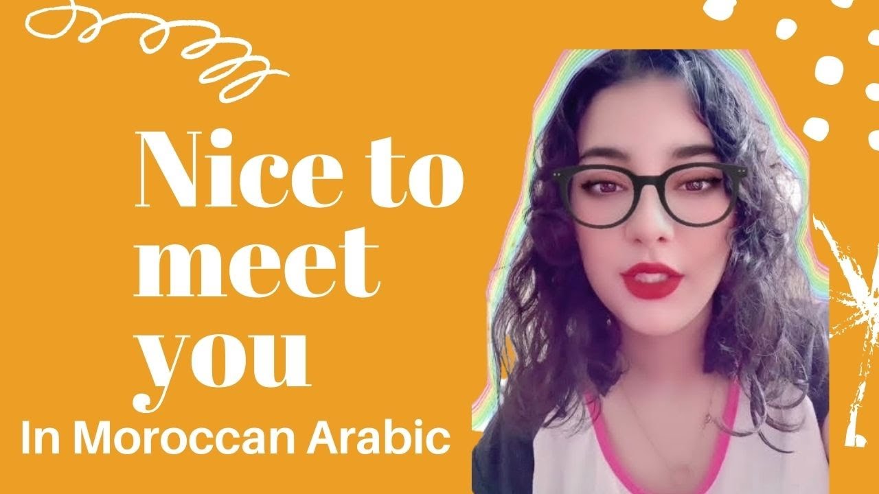 Nice to meet you in Moroccan Arabic Darija lessons for beginners YouTube