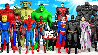 TEAM HULK \& TEAM SPIDER-MAN VS TEAM BATMAN \& TEAM SUPERMAN - EPIC SUPERHEROES WAR