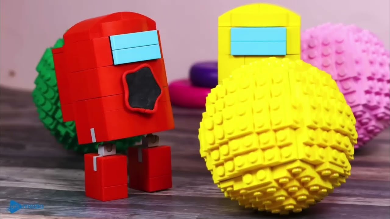 LEGO AMONG US Eat Ice Cream #2 - Among Us Mukbang Stop Motion Animation Asmr