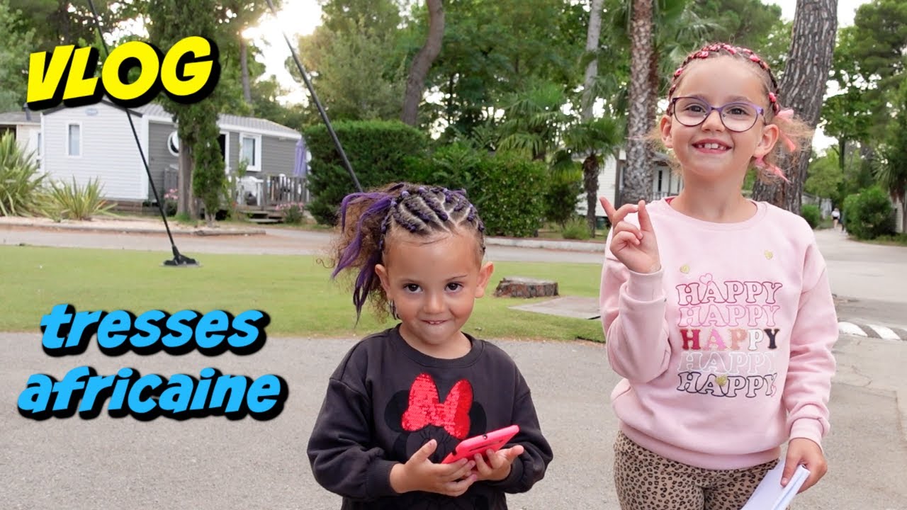 VLOG - TRESSES AFRICAINE pour les FILLES - MAMAN fait un tatouage ! Feux d'artifices.