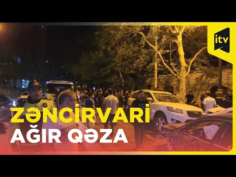 Bakıda zəncirvari ağır qəza olub