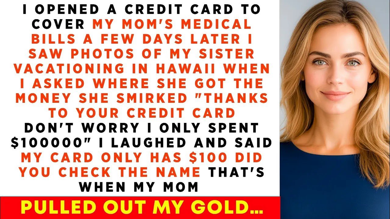 I OPENED A Credit Card To Cover My MOM'S Medical Bills. A Few Days Later ' I Saw Photos Of My SIST..
