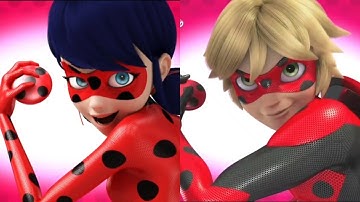 Miraculous- Misterbug and ladybug side by side comparison