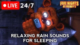 🔴Relaxing Rain Sounds with Freddy Fazbear - Rain Sounds for Sleeping 24/7 | FNAF Edition🐻💤