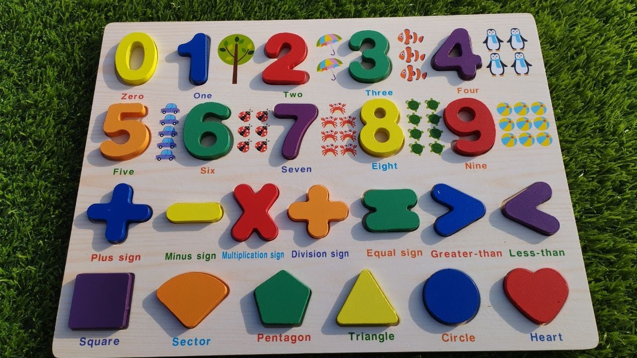 1 to 10 puzzle, number puzzle game, number, shapes, counting with ...