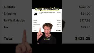 INSANE F1 Merch Prices