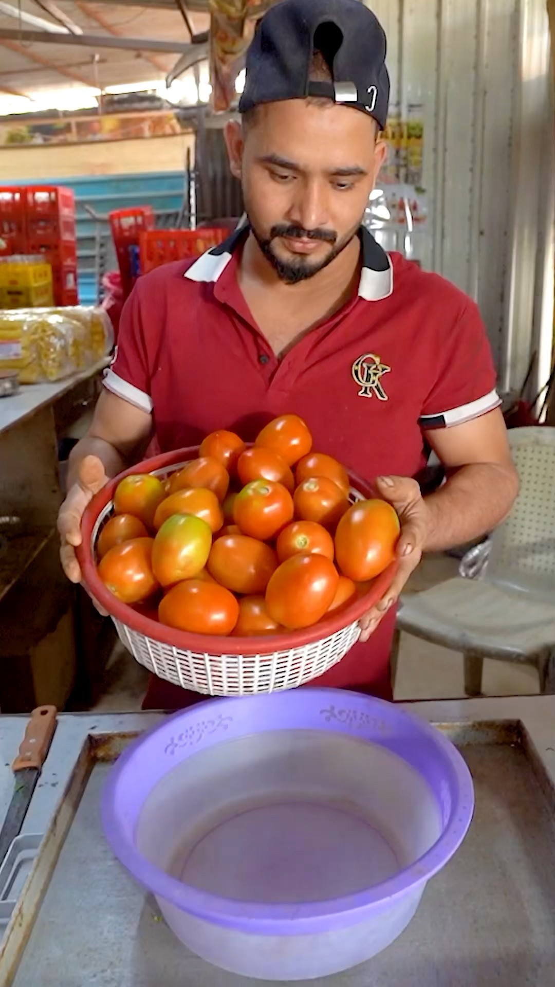 Gujarati Style Tomato Bhajiya Making In Surat Rs. 30/- Only #surat #shorts