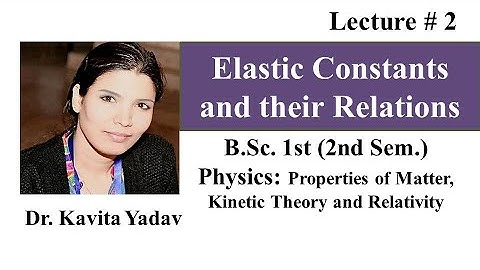 Elastic Constants and their Relations