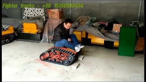 Testing of rubber tracked robot chassis 02   fighter tracks