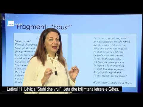 Letërsi 11 - Lëvizja "Stuhi dhe vrull". Jeta dhe krijimtaria letrare e Gëtes.