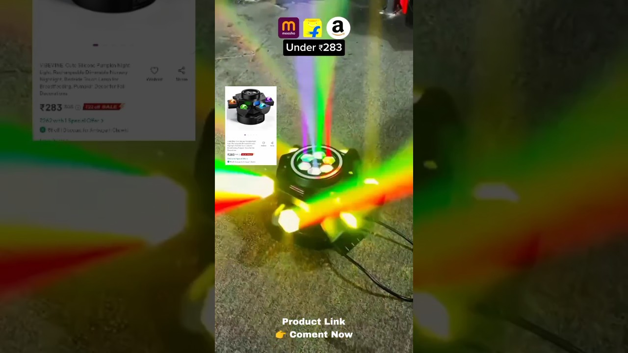 Srs Dj Lights 6 Arm Bee Eyes Led Beam Moving Head Light product review 💥| meesho best find🛒|