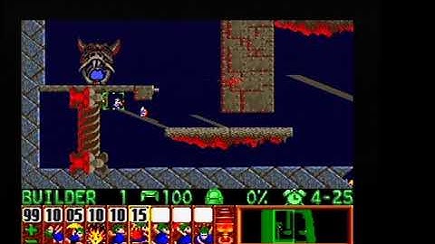 Lemmings SNES Mayhem 2 The Boiler Room 99% saved pause free solution