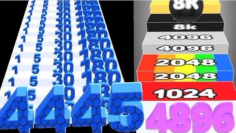 8 Minutes Multi Safisfying Asmr Math Game - Number run Vs Ball Merge 3D Vs Number Rush 2048