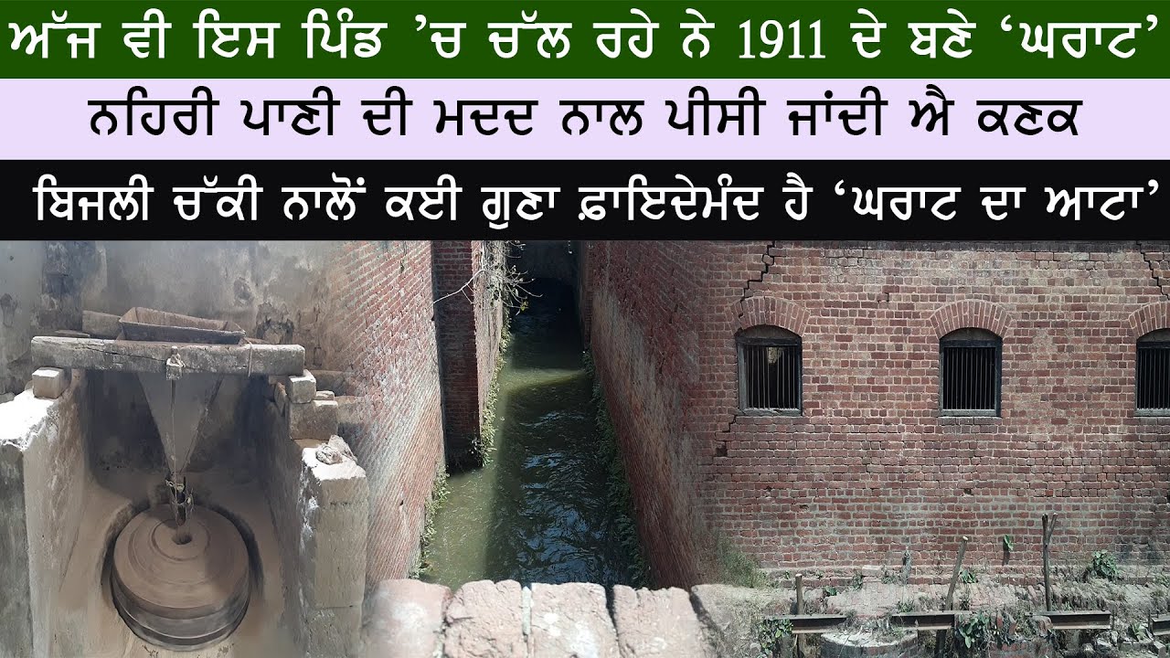 Flour Mill in Punjab Since 1911 Water Attah Chakki Gharat Without