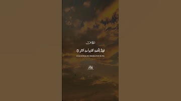 🗻 آية من سورة ص | تلاوة قصيرة بصوت طارق محمد