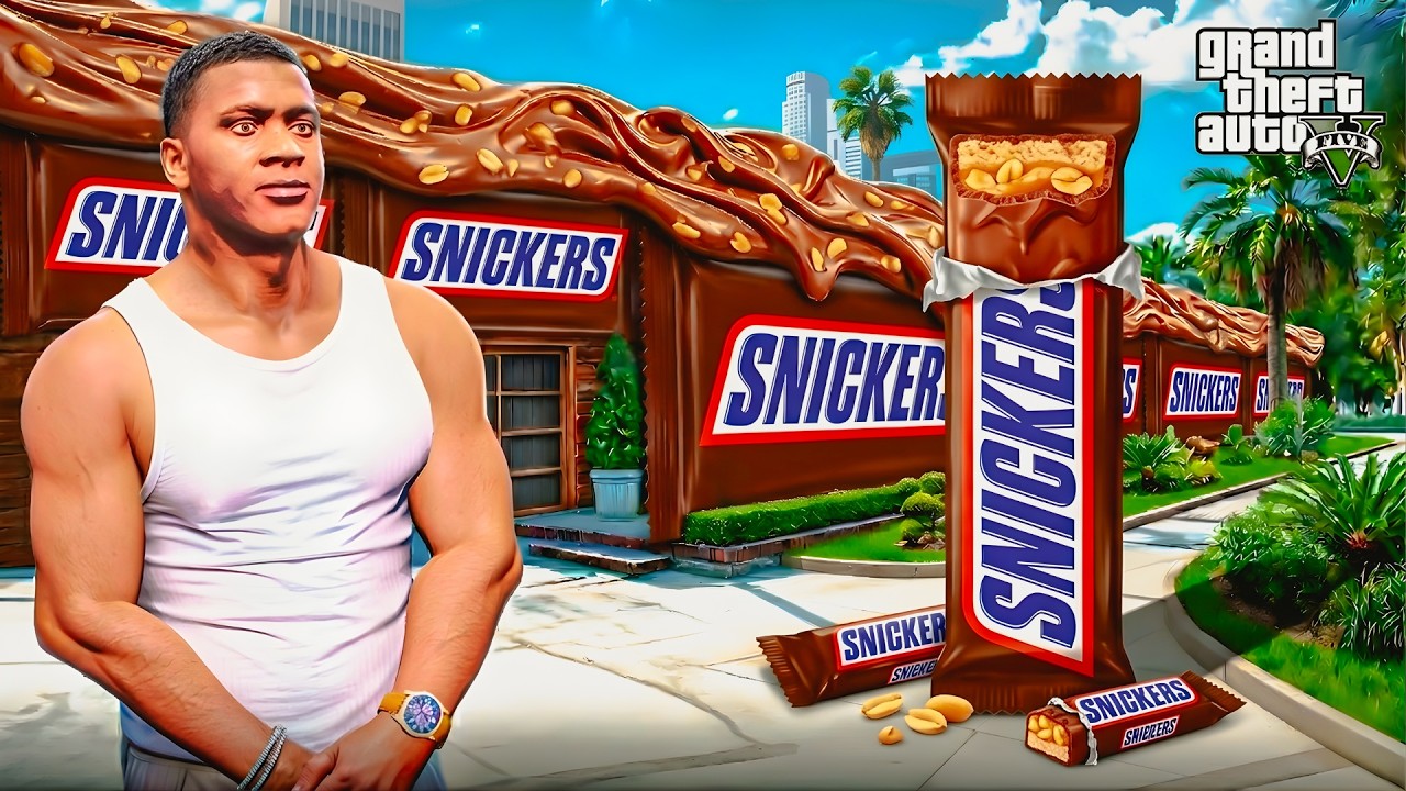 Franklin Found Biggest Snickers Chocolate 😲In Gta 5 Malayalam