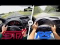 Ford Focus RS vs Subaru WRX STi | Acceleration 0-250 km/h POV Sound Test Drive by AutoTopNL