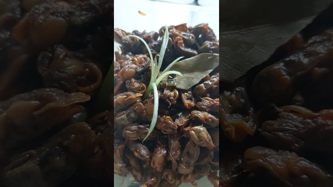 Adobong tahong(brown mussel)