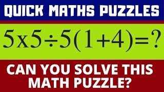 Math Puzzles with Answers to Test your Brain