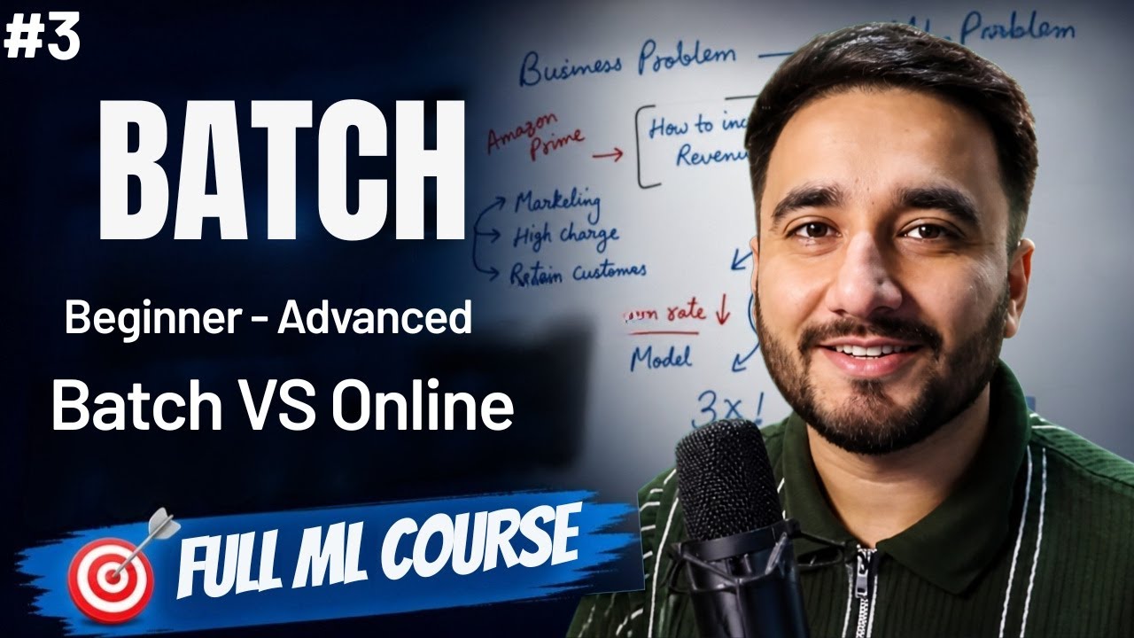 Batch Machine Learning | Offline Vs Online Learning | Types of ML - YouTube
