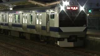 【夜のグリーン車代走】582M E531系K416編成 普通 水戸行き 泉駅 到着から発車まで