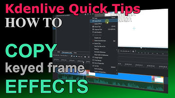How to Copy keyed frame Effects - Kdenlive Quick Tips