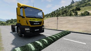 Trucks Cars Vs Massive Speed Bumps – Cars Vs Upside Down Speed Bump - BeamNG Drive #1 screenshot 5