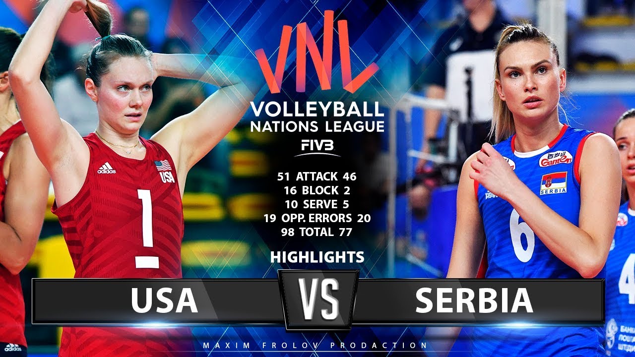 USA vs Serbia | Highlights | Women's VNL 2019 - YouTube