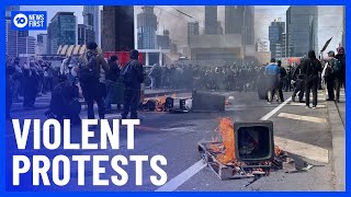 Protests At Melbourne Weapons Expo Turns Violent | 10 News First