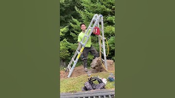 Using The Warn Winch Portable 1000lb Pulling Powerhouse To Remove Old Fence Posts & Concrete.