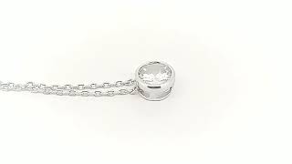 ZIVOM Solitaire American Diamond Silver Necklace Pendant Chain screenshot 4