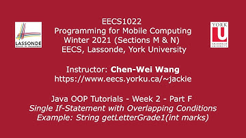 [HD] EECS1022 W21 - Java Tutorials - Week 2 - Part F - Single If-Statement