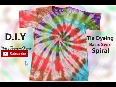 How to Tie Dye Basic Spiral (D.I.Y) - YouTube