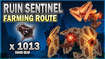 All Ruin Sentinel Locations - Efficient Farming Route - Mistspliiter Material | Genshin Impact