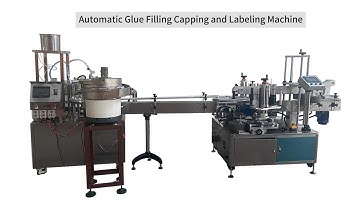 Automatic Super Glue Mini Small Bottle Filling Capping and Labeling Machine Production Line