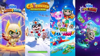 Talking Tom Hero Dash Vs Cat Runner Vs Talking Tom Fly Run Vs Talking Tom Time Rush Android Gameplay screenshot 2