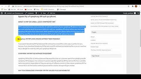 Symphony i99 frp lock reset file without box tested