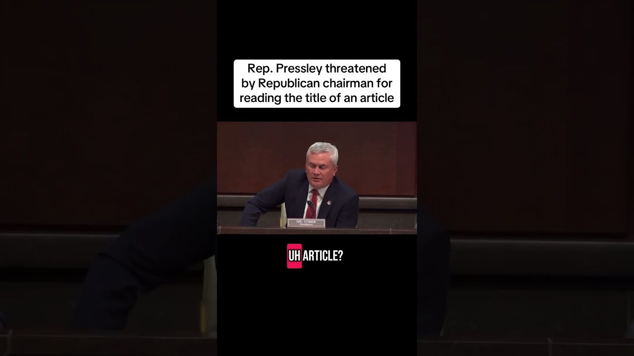 🚨🚨 Rep. Pressley THREATENED by Republican chairman