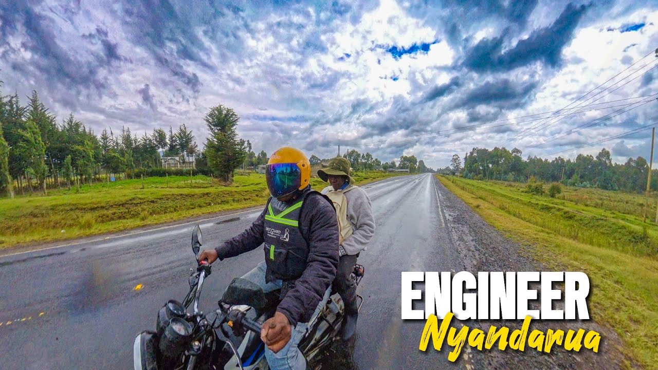 Soaked by the Rain Riding Into Engineer Town | Nyandarua 🇰🇪