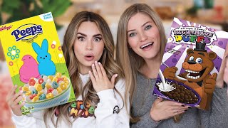 trying more weird cereal w ijustine