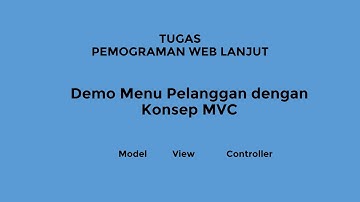 Demo Menu Pelanggan dengan Konsep MVC
