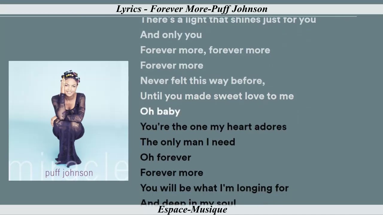 Lyrics   Forever More Puff Johnson