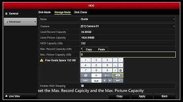 How to configure Hikvison HDD quota