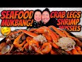 Giant King Crab Seafood Boil + Giant Shrimp + Snow Crab + Mussels + Clams Mukbang 먹방 Eating Show!