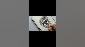 Zenatangle Pattern 🌿🌸 ll #shorts