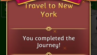 Level 77, Travel to New York, Finish in less than 37 moves. Tripledot Solitaire.