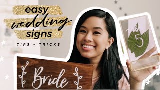 4 Easy DIY Wedding Signs for Beginners | Calligraphy Tips and Hacks, Budget Decoration Ideas