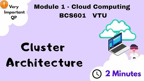 Cluster Architecture Very important 💯 |CLOUD COMPUTING MODULE 1 BCS601 | 22 Scheme VTU 6th SEM CSE