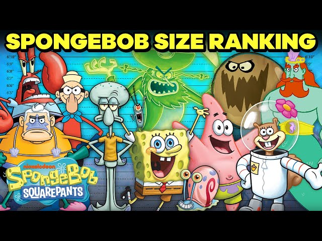 SpongeBob - Characters Ranked By Size - Shape Lesson